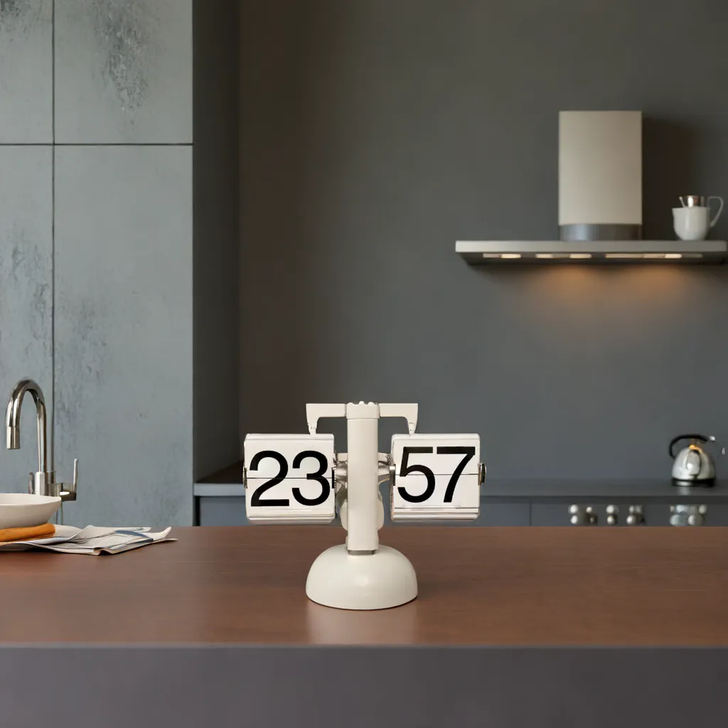 Flipping table clock